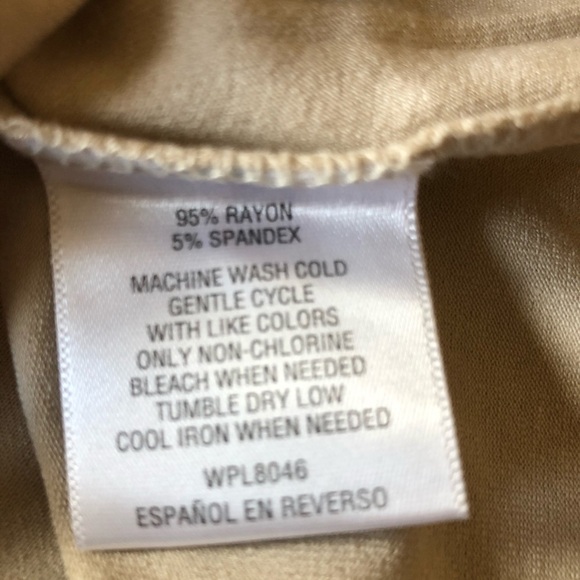 Women JM Collection Scoop Neck Sand color Shirt - Picture 8 of 8